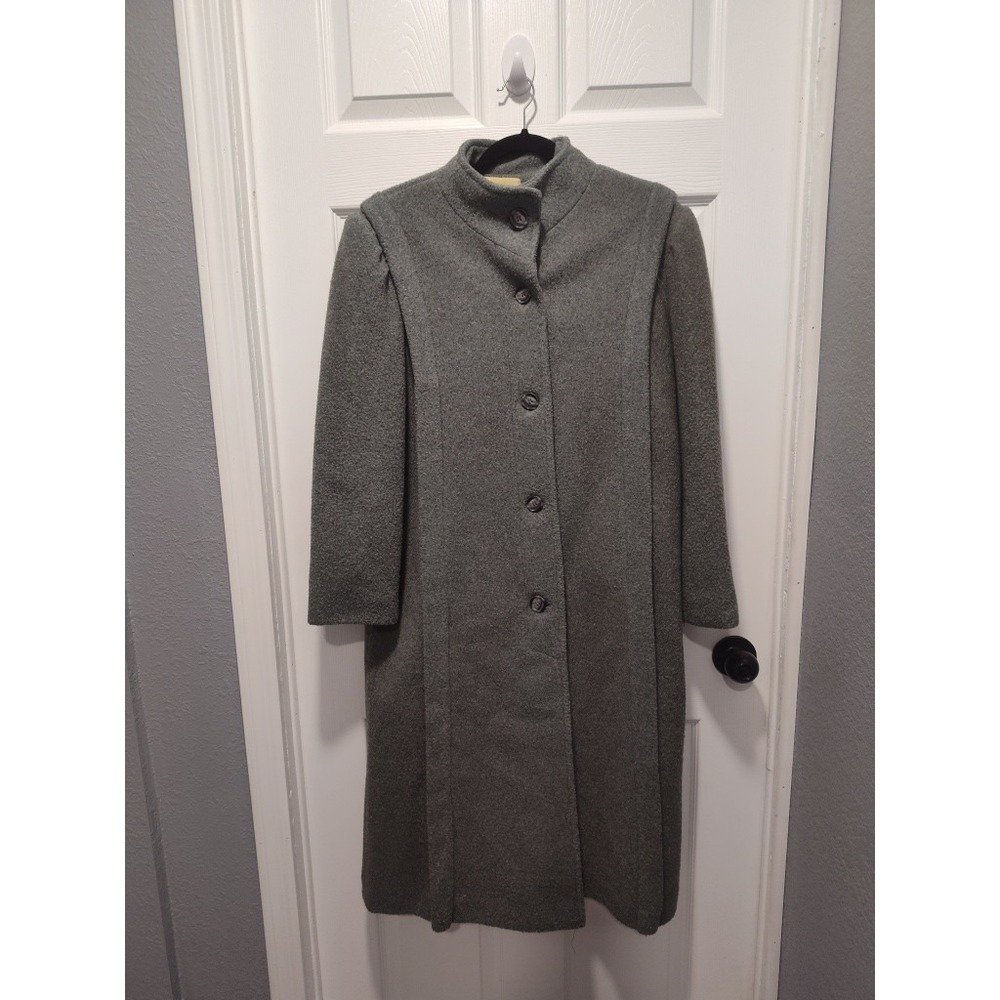 Vintage Tracey Richards Gray PeaCoat Women's Size‎ Large Made in USA